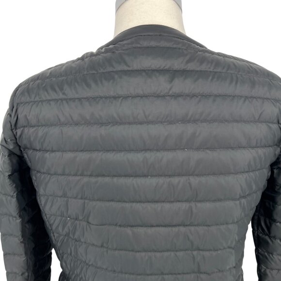 J McLaughlin Quilted Bow Waist Lightweight Goose Down Jacket Black Size Medium - Picture 5 of 12
